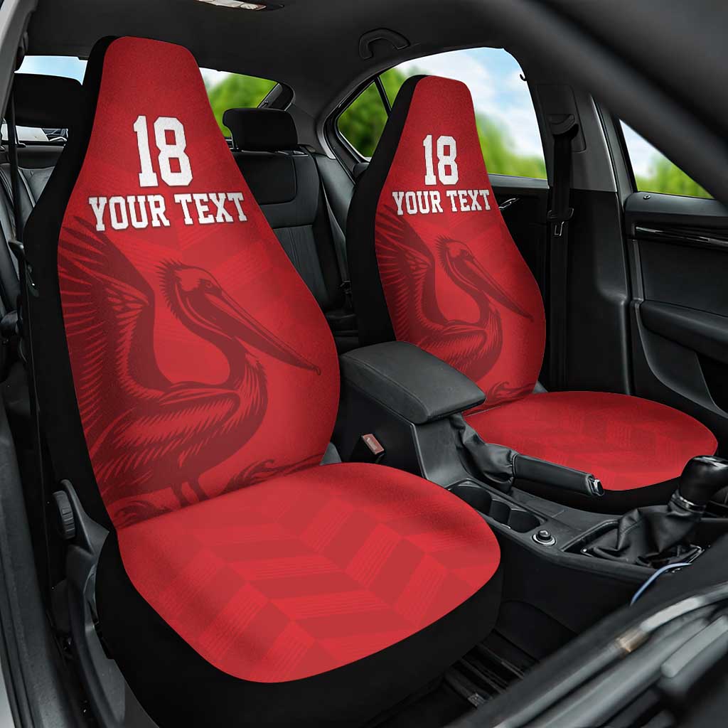 Custom Sint Maarten Football Red Version Car Seat Cover Go Champion