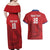 Custom Sint Maarten Football Red Version Couples Matching Off Shoulder Maxi Dress and Hawaiian Shirt Go Champion