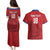 Custom Sint Maarten Football Red Version Couples Matching Puletasi and Hawaiian Shirt Go Champion