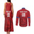 Custom Sint Maarten Football Red Version Couples Matching Tank Maxi Dress and Long Sleeve Button Shirt Go Champion