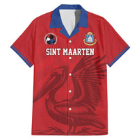 Custom Sint Maarten Football Red Version Family Matching Mermaid Dress and Hawaiian Shirt Go Champion