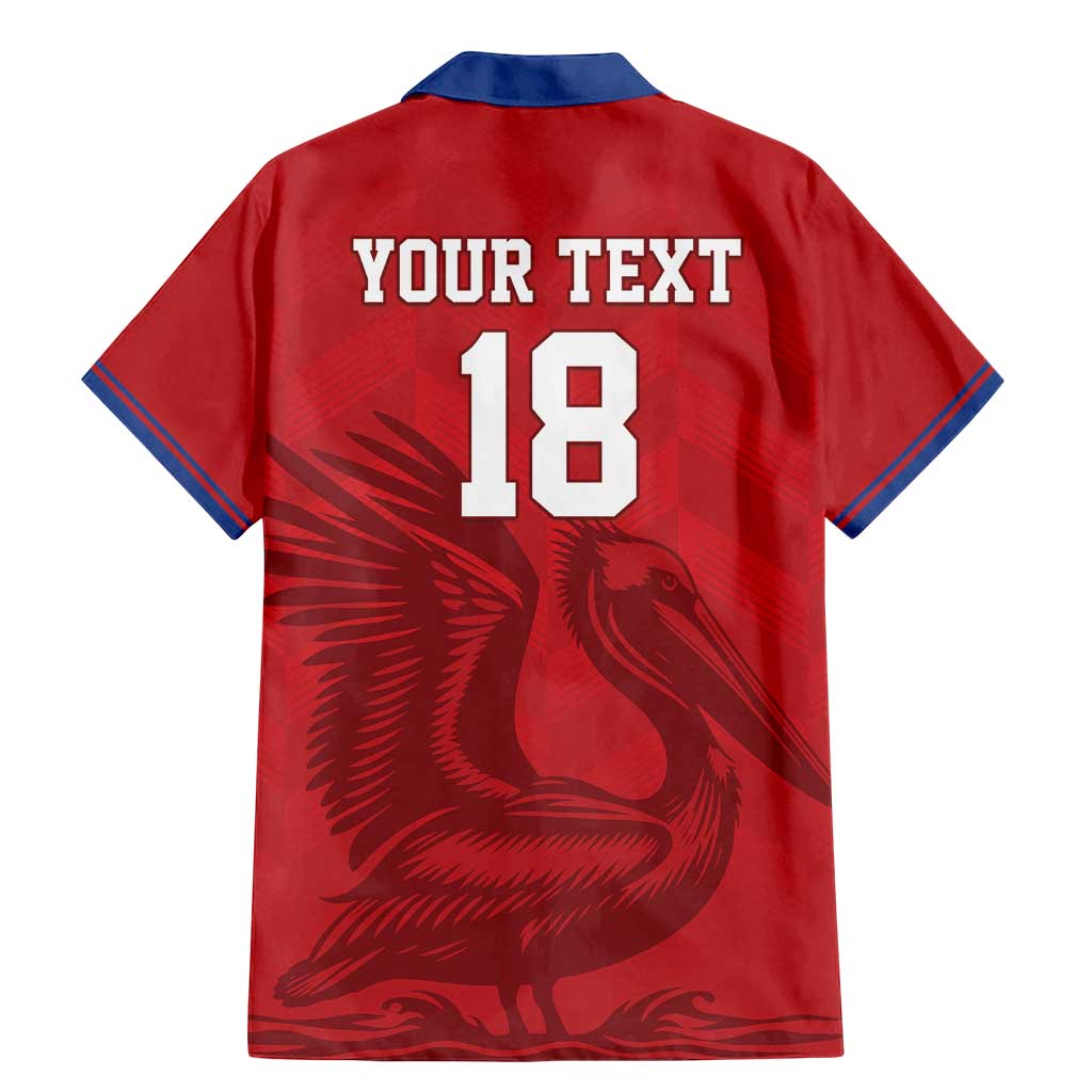 Custom Sint Maarten Football Red Version Family Matching Mermaid Dress and Hawaiian Shirt Go Champion