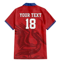 Custom Sint Maarten Football Red Version Family Matching Mermaid Dress and Hawaiian Shirt Go Champion