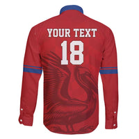 Custom Sint Maarten Football Red Version Family Matching Mermaid Dress and Hawaiian Shirt Go Champion