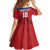 Custom Sint Maarten Football Red Version Family Matching Off The Shoulder Long Sleeve Dress and Hawaiian Shirt Go Champion
