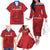 Custom Sint Maarten Football Red Version Family Matching Off The Shoulder Long Sleeve Dress and Hawaiian Shirt Go Champion