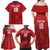 Custom Sint Maarten Football Red Version Family Matching Off Shoulder Maxi Dress and Hawaiian Shirt Go Champion