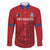 Custom Sint Maarten Football Red Version Family Matching Off Shoulder Short Dress and Hawaiian Shirt Go Champion