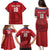 Custom Sint Maarten Football Red Version Family Matching Puletasi and Hawaiian Shirt Go Champion