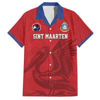 Custom Sint Maarten Football Red Version Family Matching Puletasi and Hawaiian Shirt Go Champion