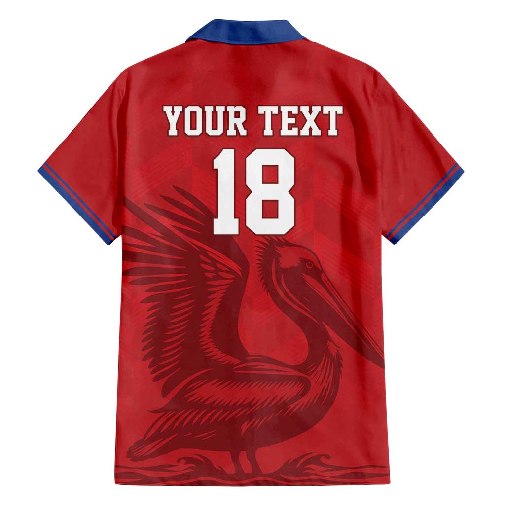 Custom Sint Maarten Football Red Version Family Matching Puletasi and Hawaiian Shirt Go Champion