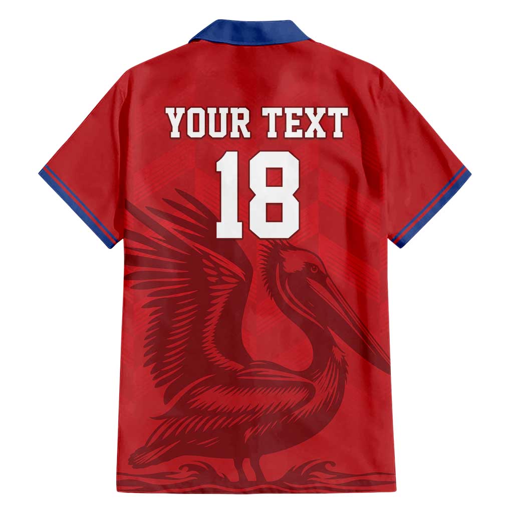 Custom Sint Maarten Football Red Version Family Matching Short Sleeve Bodycon Dress and Hawaiian Shirt Go Champion