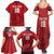 Custom Sint Maarten Football Red Version Family Matching Summer Maxi Dress and Hawaiian Shirt Go Champion