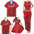 Custom Sint Maarten Football Red Version Family Matching Tank Maxi Dress and Hawaiian Shirt Go Champion
