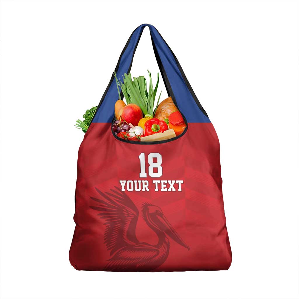 Custom Sint Maarten Football Red Version Grocery Bag Go Champion