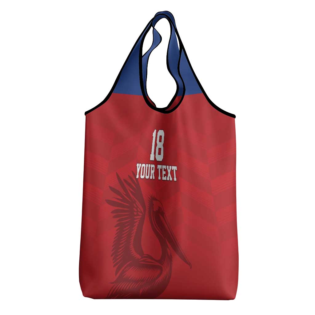 Custom Sint Maarten Football Red Version Grocery Bag Go Champion