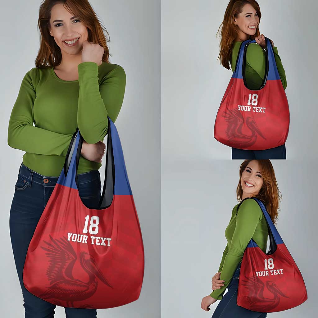 Custom Sint Maarten Football Red Version Grocery Bag Go Champion