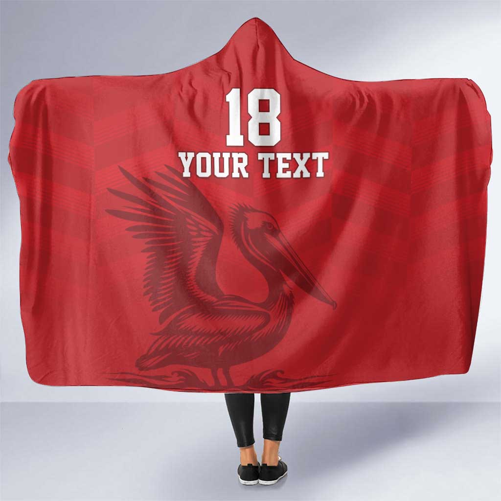 Custom Sint Maarten Football Red Version Hooded Blanket Go Champion