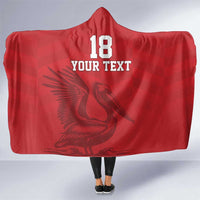 Custom Sint Maarten Football Red Version Hooded Blanket Go Champion