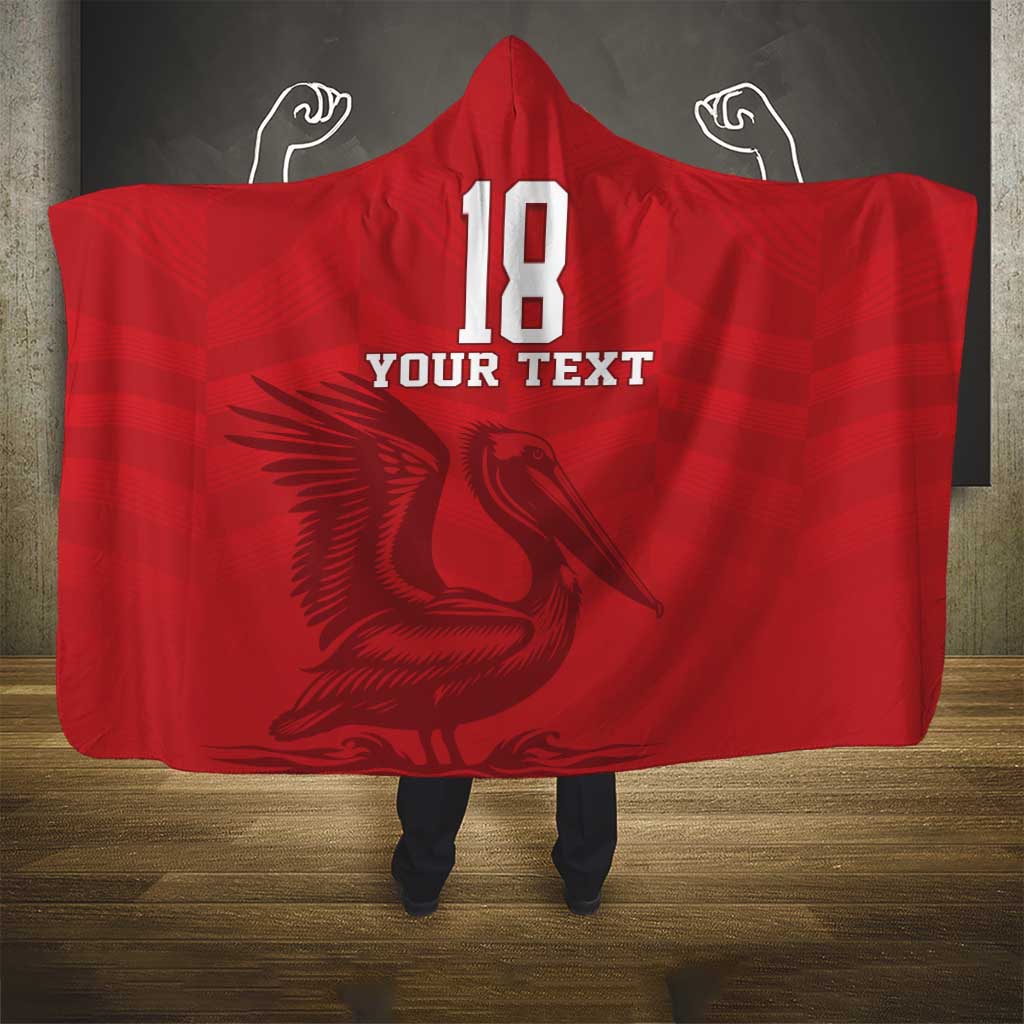 Custom Sint Maarten Football Red Version Hooded Blanket Go Champion