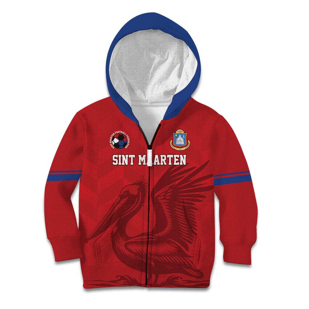 Custom Sint Maarten Football Red Version Kid Hoodie Go Champion