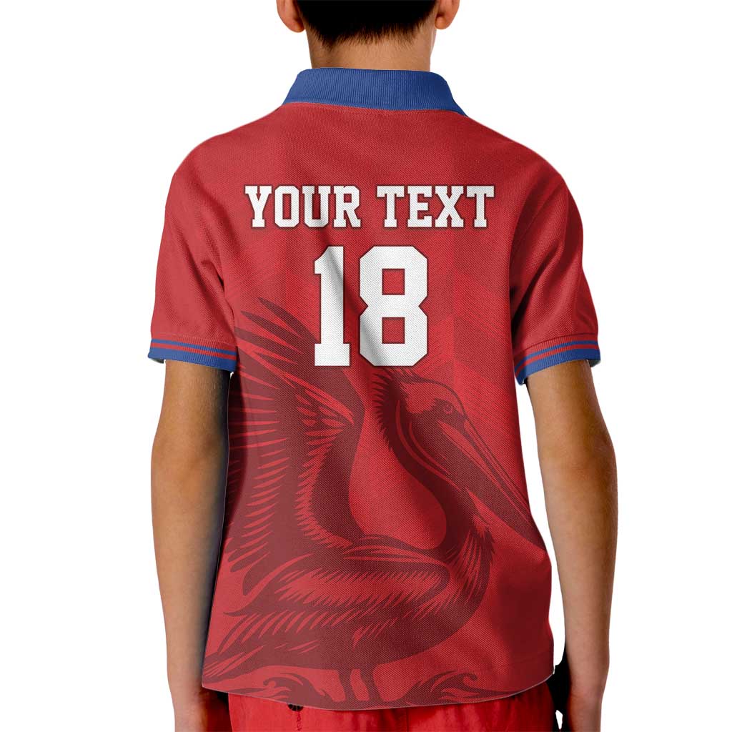 Custom Sint Maarten Football Red Version Kid Polo Shirt Go Champion