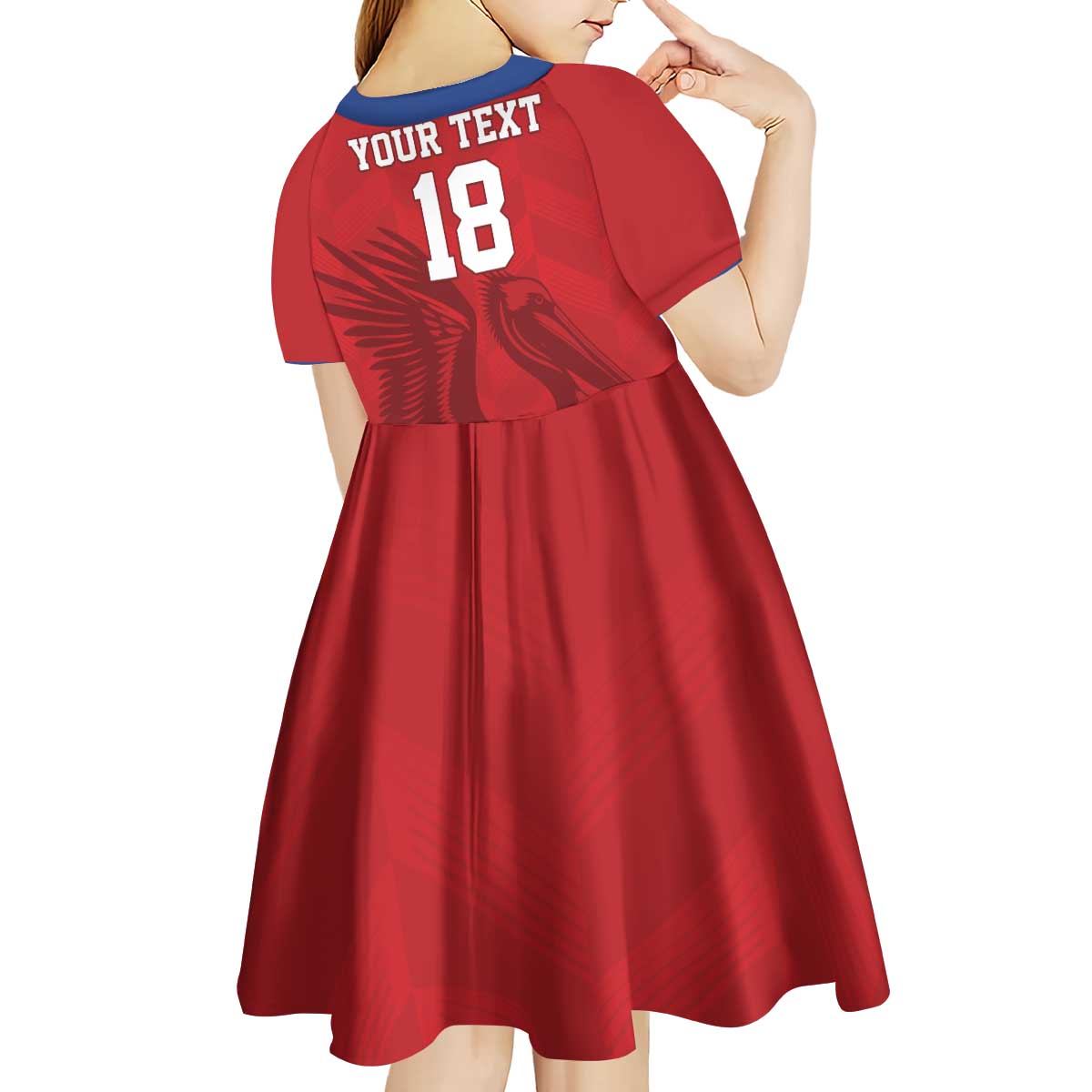 Custom Sint Maarten Football Red Version Kid Short Sleeve Dress Go Champion