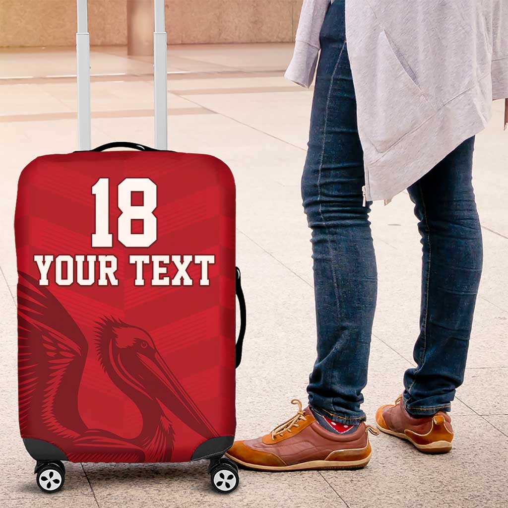 Custom Sint Maarten Football Red Version Luggage Cover Go Champion