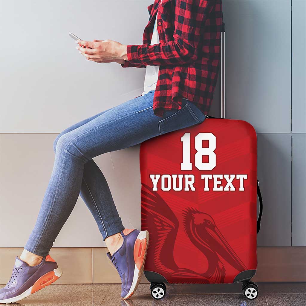 Custom Sint Maarten Football Red Version Luggage Cover Go Champion