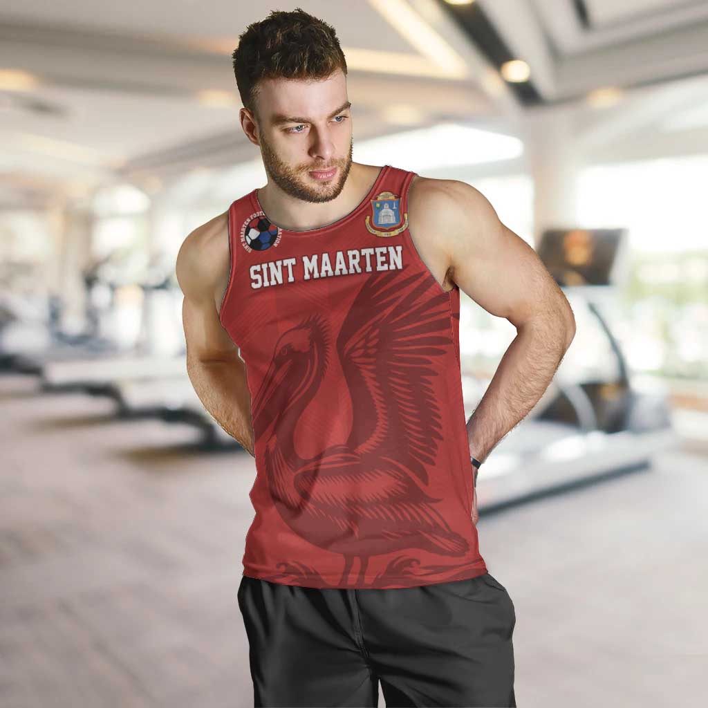 Custom Sint Maarten Football Red Version Men Tank Top Go Champion