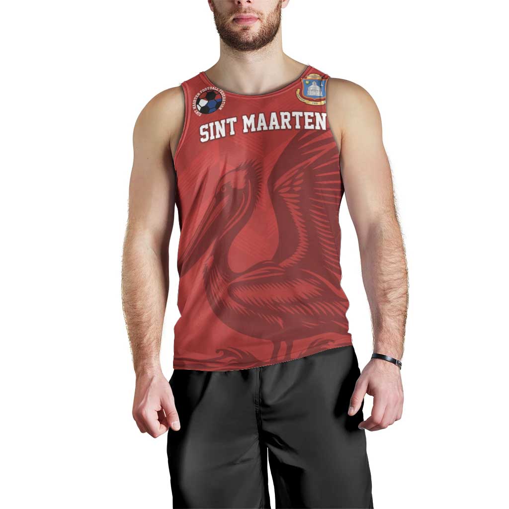 Custom Sint Maarten Football Red Version Men Tank Top Go Champion