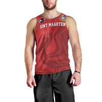 Custom Sint Maarten Football Red Version Men Tank Top Go Champion