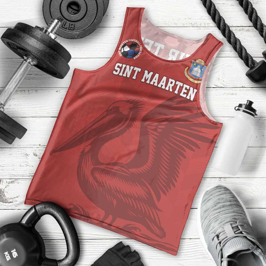 Custom Sint Maarten Football Red Version Men Tank Top Go Champion