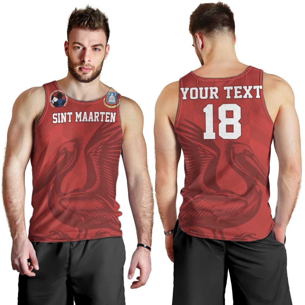 Custom Sint Maarten Football Red Version Men Tank Top Go Champion