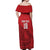 Custom Sint Maarten Football Red Version Off Shoulder Maxi Dress Go Champion
