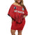 Custom Sint Maarten Football Red Version Off Shoulder Short Dress Go Champion