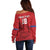 Custom Sint Maarten Football Red Version Off Shoulder Sweater Go Champion