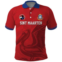 Custom Sint Maarten Football Red Version Polo Shirt Go Champion