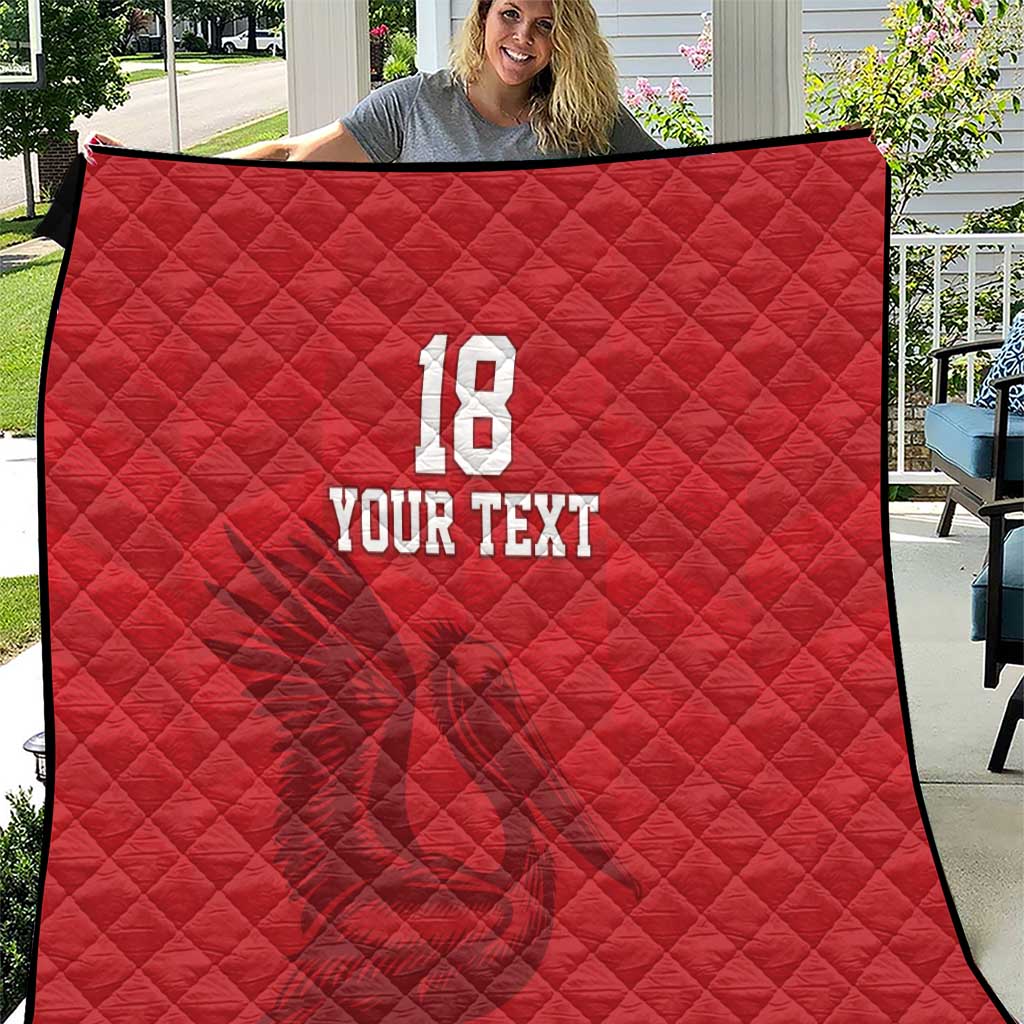 Custom Sint Maarten Football Red Version Quilt Go Champion