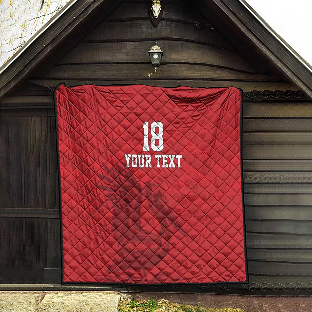 Custom Sint Maarten Football Red Version Quilt Go Champion