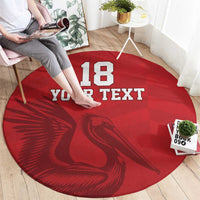 Custom Sint Maarten Football Red Version Round Carpet Go Champion