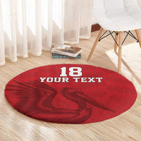 Custom Sint Maarten Football Red Version Round Carpet Go Champion