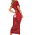 Custom Sint Maarten Football Red Version Short Sleeve Bodycon Dress Go Champion