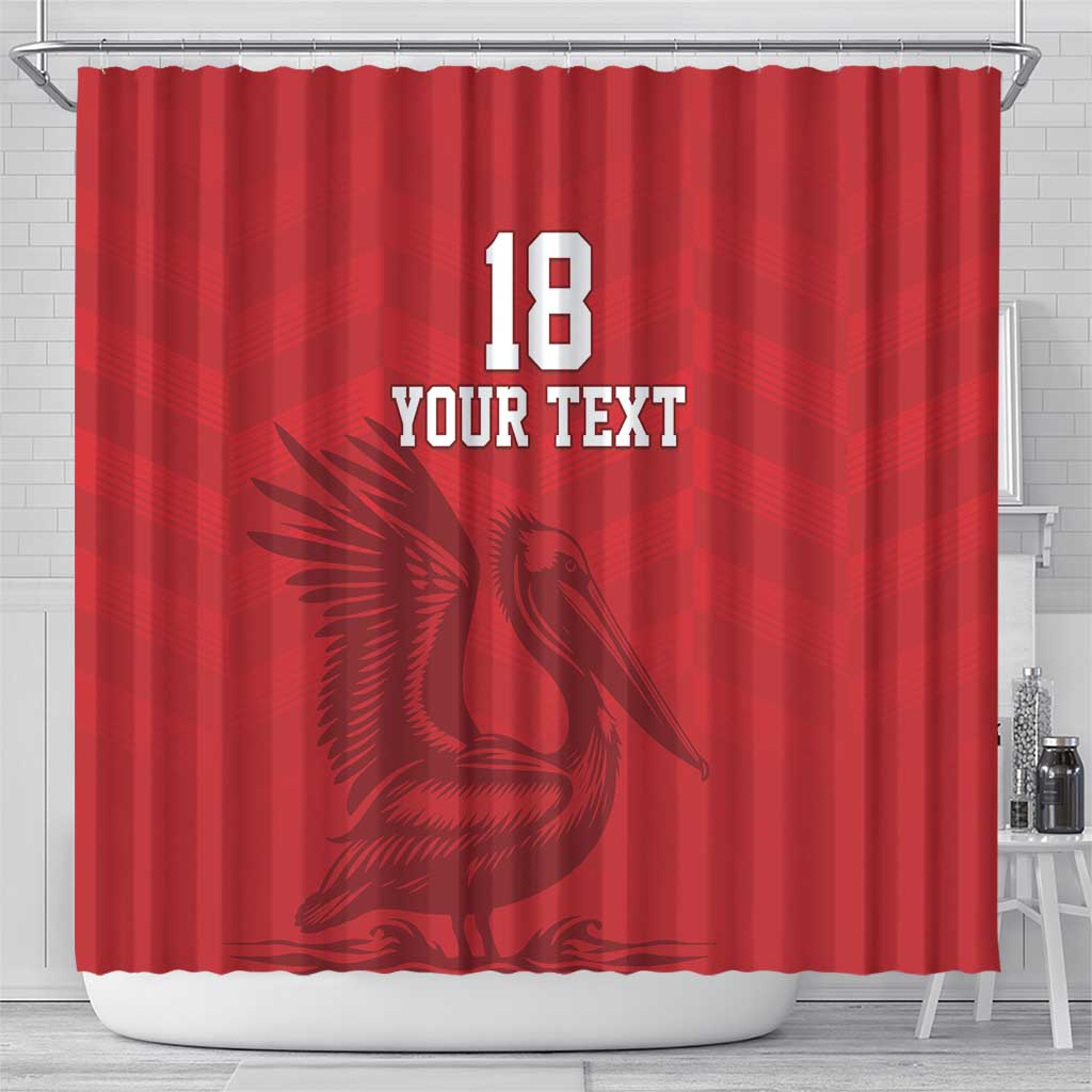Custom Sint Maarten Football Red Version Shower Curtain Go Champion