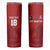 Custom Sint Maarten Football Red Version Skinny Tumbler Go Champion