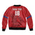 Custom Sint Maarten Football Red Version Sleeve Zip Bomber Jacket Go Champion