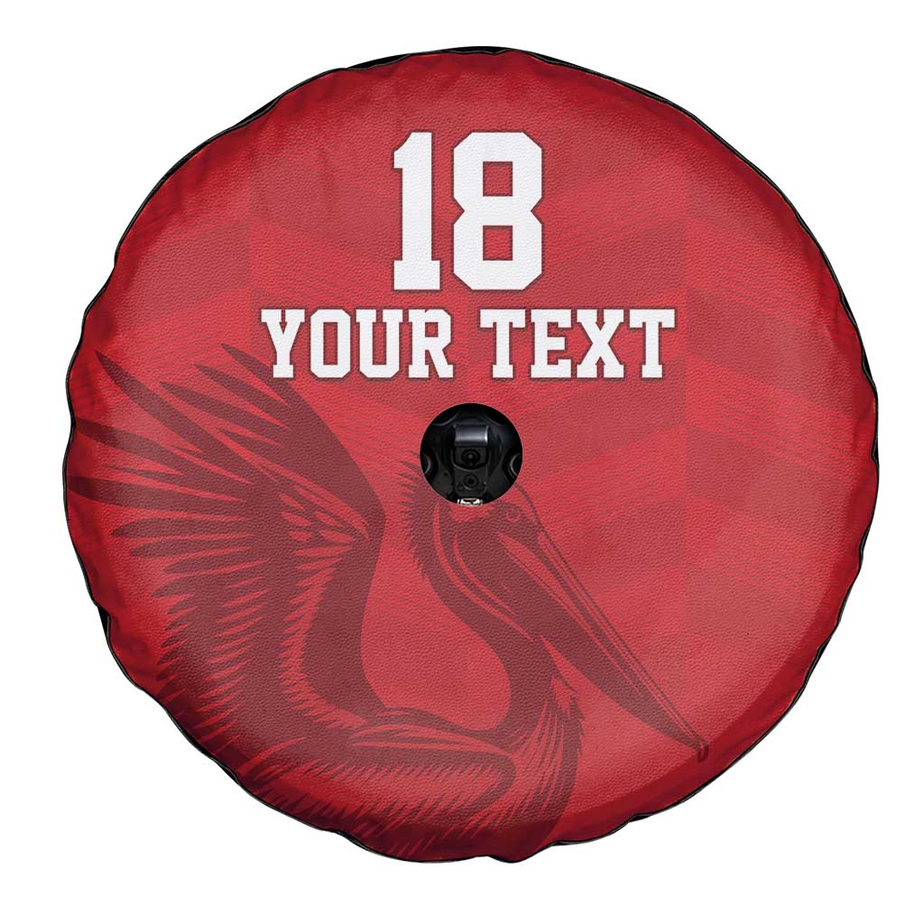 Custom Sint Maarten Football Red Version Spare Tire Cover Go Champion