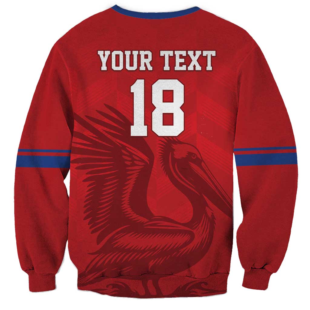 Custom Sint Maarten Football Red Version Sweatshirt Go Champion