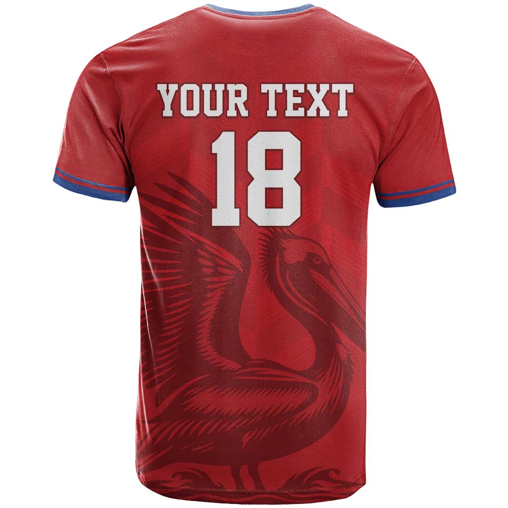 Custom Sint Maarten Football Red Version T Shirt Go Champion