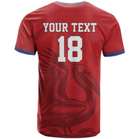 Custom Sint Maarten Football Red Version T Shirt Go Champion